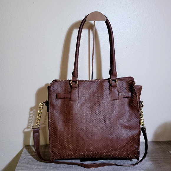 Marc Fisher Brown Classic Vegan Tote - Picture 2 of 8